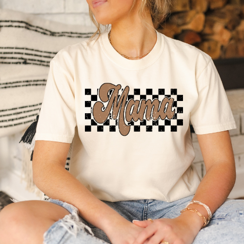 Mama Checkered T-Shirt
