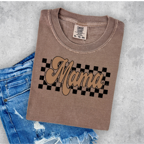 Mama Checkered T-Shirt